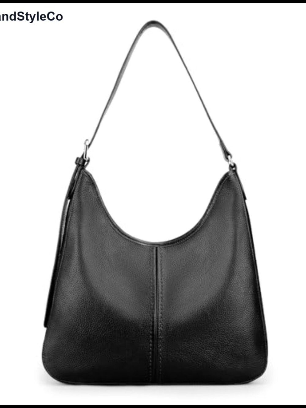 Genuine Leather Hobo Bag Women Shoulder Handbag Adjustable Strap
